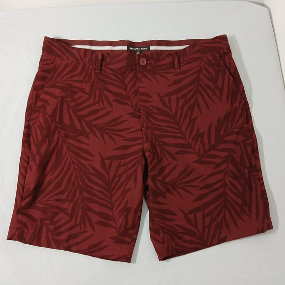 Michael Kors Men's Red Patterned Shorts - Picture 1 of 3